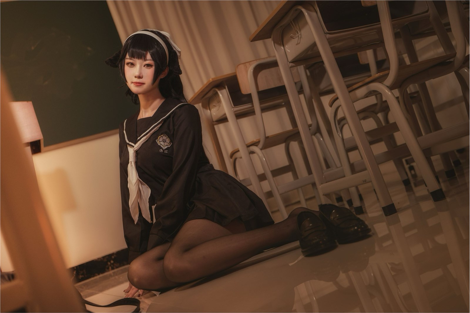 Sadako peach NO.009 blue line Atago Kaohsiung uniform(25)